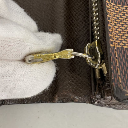 Louis Vuitton Damier Portefeuille Sarah N61734 Ebène Women's Long Wallet