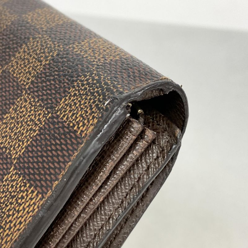 Louis Vuitton Damier Portefeuille Sarah N61734 Ebène Women's Long Wallet