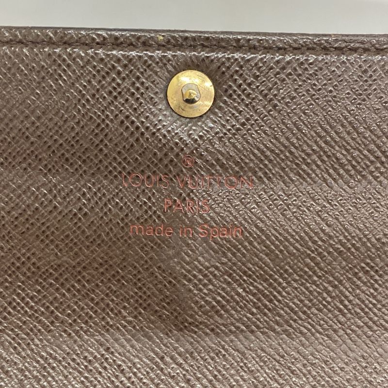 Louis Vuitton Damier Portefeuille Sarah N61734 Ebène Women's Long Wallet
