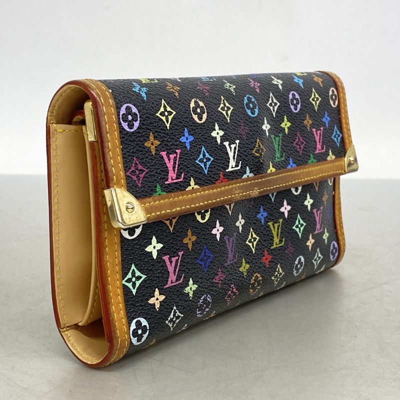 Louis Vuitton Trifold Long Wallet Monogram Multicolor Porte Trésor International