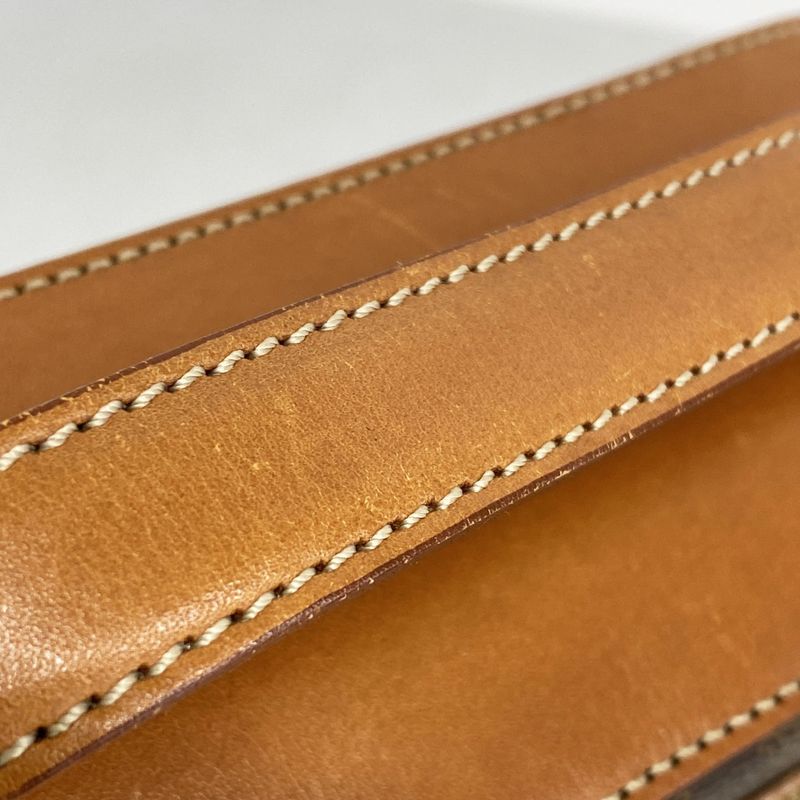 Celine Vanity Bag Macadam PVC Brown Gold Hardware Women