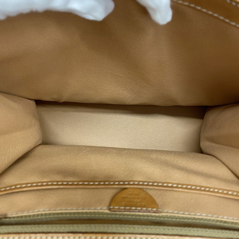 Celine Handbag Macadam PVC Brown Gold Hardware Women