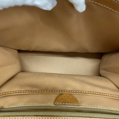 Celine Handbag Macadam PVC Brown Gold Hardware Women