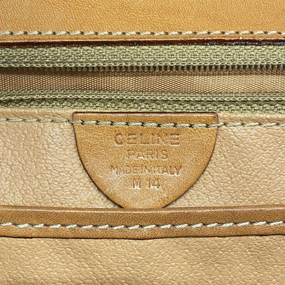 Celine Handbag Macadam PVC Brown Gold Hardware Women