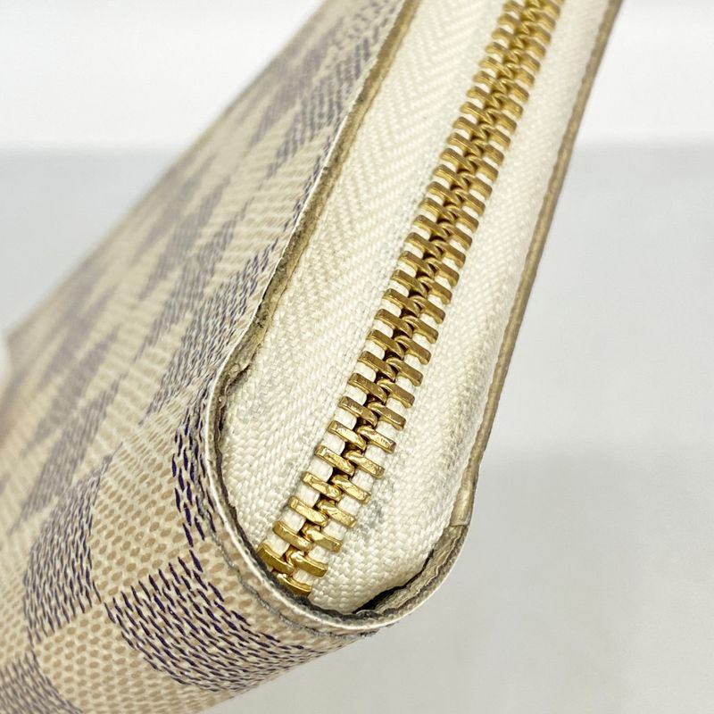 Louis Vuitton Damier Azure Zippy Wallet N41660 White Ladies