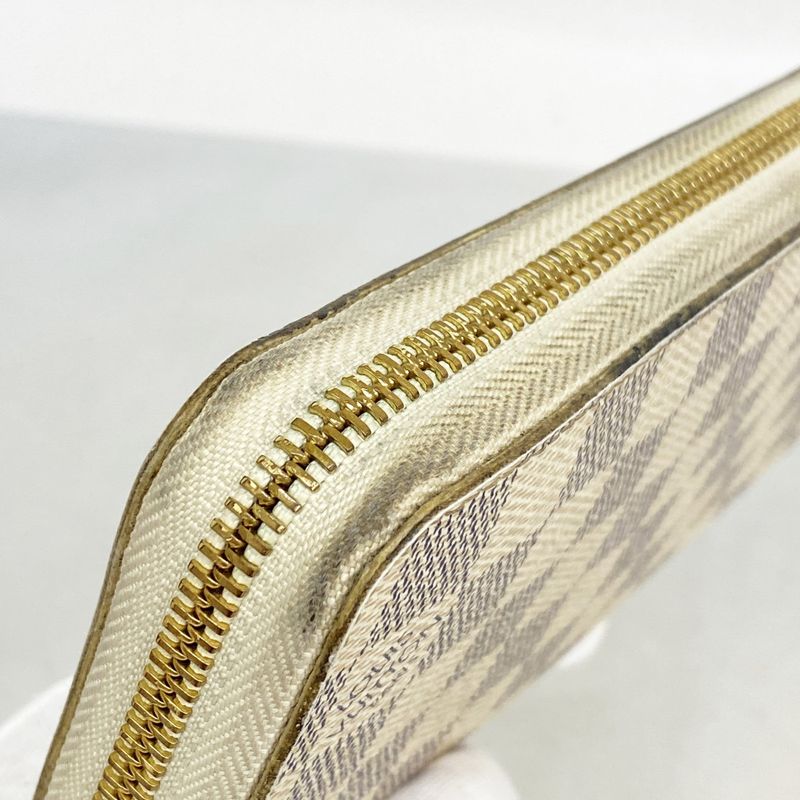 Louis Vuitton Damier Azure Zippy Wallet N41660 White Ladies