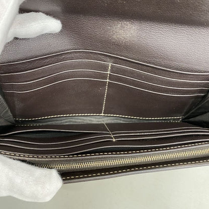 Gucci Long Wallet GG Canvas 245728 Canvas Brown Gold Hardware Women