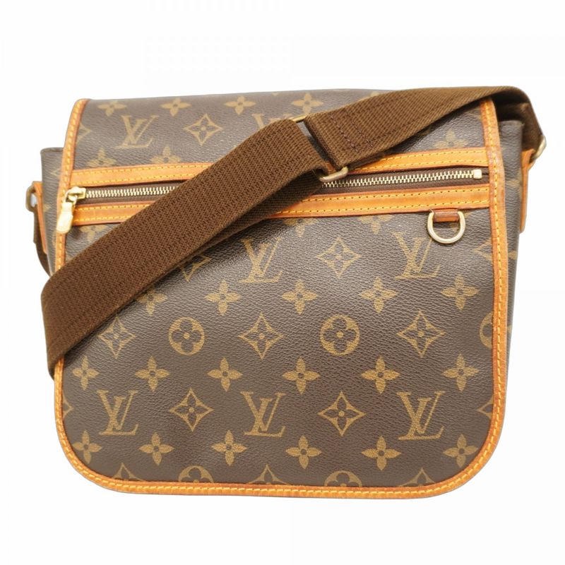 Louis Vuitton Shoulder Bag Monogram Messenger Bosfort PM M40106 Brown Men's