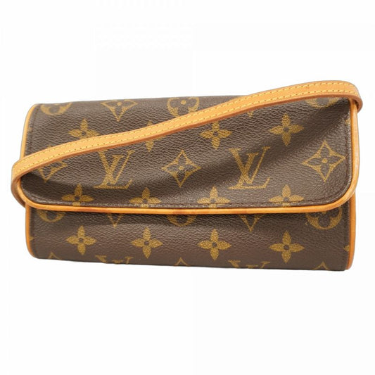 Louis Vuitton Shoulder Bag Monogram Pochette Twin PM M51854 Brown Ladies