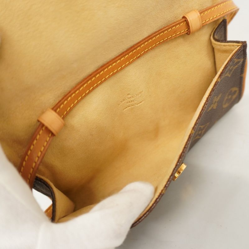 Louis Vuitton Shoulder Bag Monogram Pochette Twin PM M51854 Brown Ladies