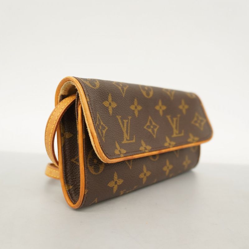 Louis Vuitton Shoulder Bag Monogram Pochette Twin PM M51854 Brown Ladies