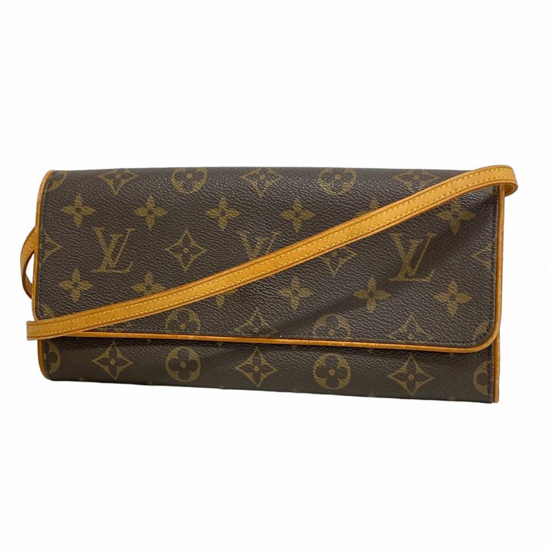 Louis Vuitton Shoulder Bag Monogram Pochette Twin GM M51852 Brown Ladies