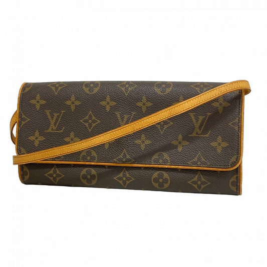 Louis Vuitton Shoulder Bag Monogram Pochette Twin GM M51852 Brown Ladies