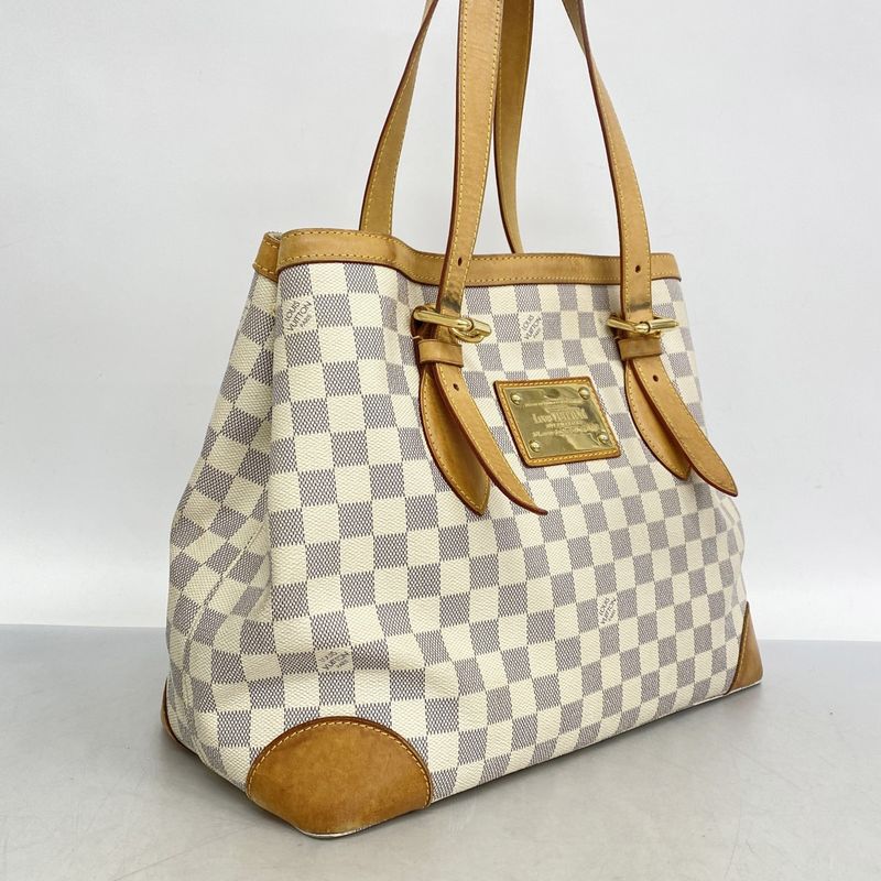 Louis Vuitton Tote Bag Damier Azure Hampstead MM N51206 White Women's