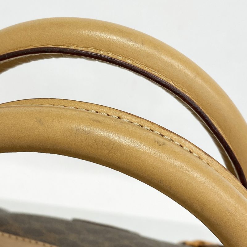 Celine Boston Bag Macadam PVC Brown Gold Hardware Men Women Unisex