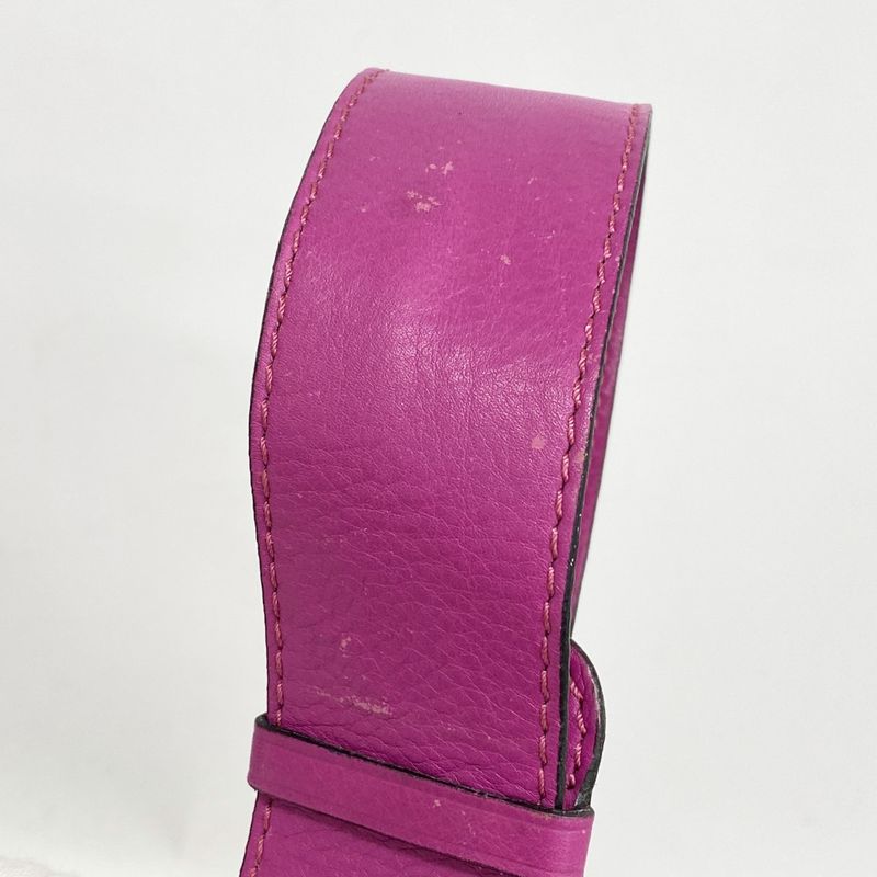 Celine Shoulder Bag Leather Pink Gold Hardware Women