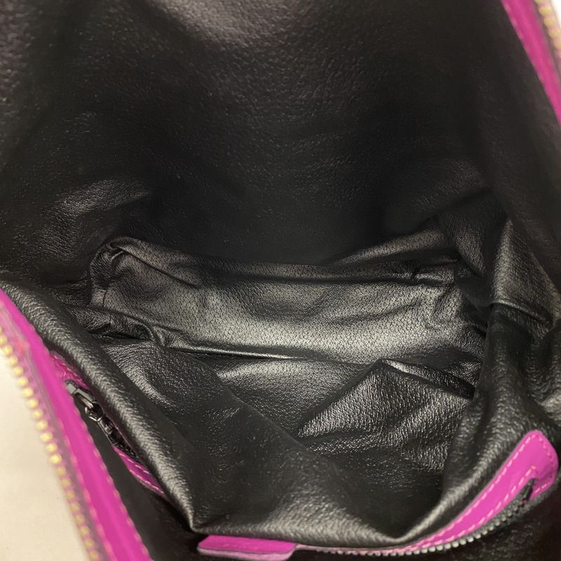 Celine Shoulder Bag Leather Pink Gold Hardware Women