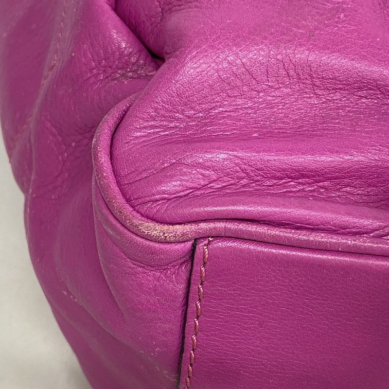 Celine Shoulder Bag Leather Pink Gold Hardware Women