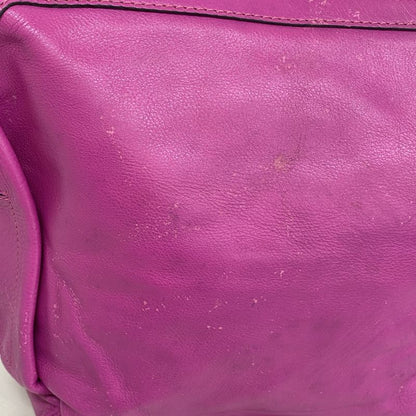 Celine Shoulder Bag Leather Pink Gold Hardware Women