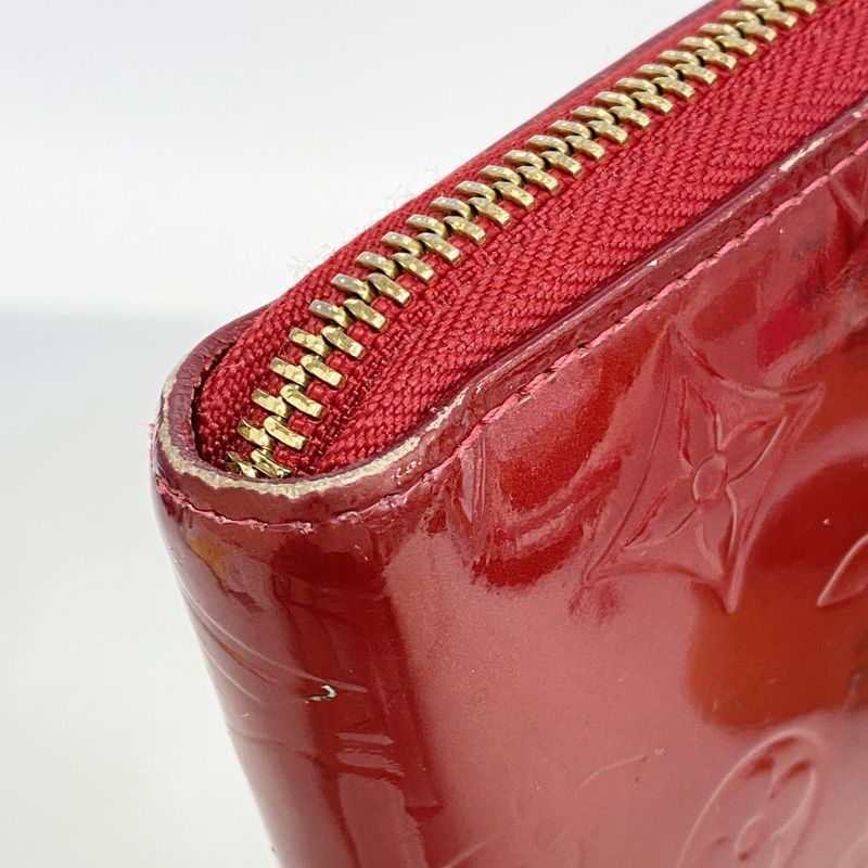 Louis Vuitton Vernis Zippy Wallet M91732 Rouge Grenadine Ladies
