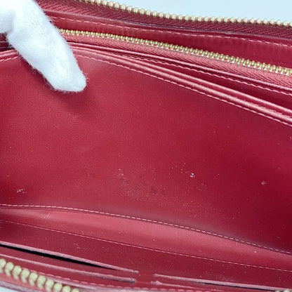 Louis Vuitton Vernis Zippy Wallet M91732 Rouge Grenadine Ladies