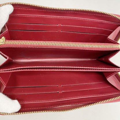 Louis Vuitton Vernis Zippy Wallet M91732 Rouge Grenadine Ladies