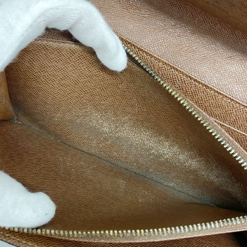 Louis Vuitton Long Wallet Monogram Pochette Porte Monet Cles Di M61726 Brown