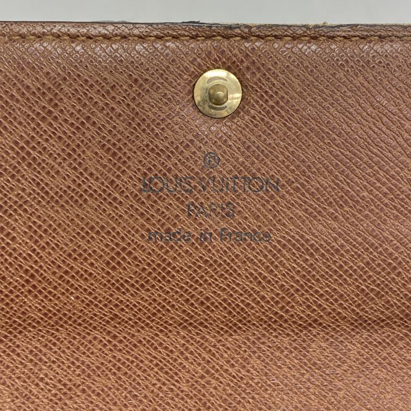 Louis Vuitton Long Wallet Monogram Pochette Porte Monet Cles Di M61726 Brown