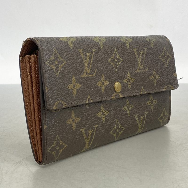 Louis Vuitton Long Wallet Monogram Pochette Porte Monet Cles Di M61726 Brown