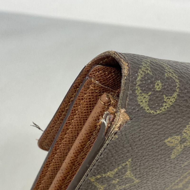 Louis Vuitton Long Wallet Monogram Pochette Porte Monet Cles Di M61726 Brown