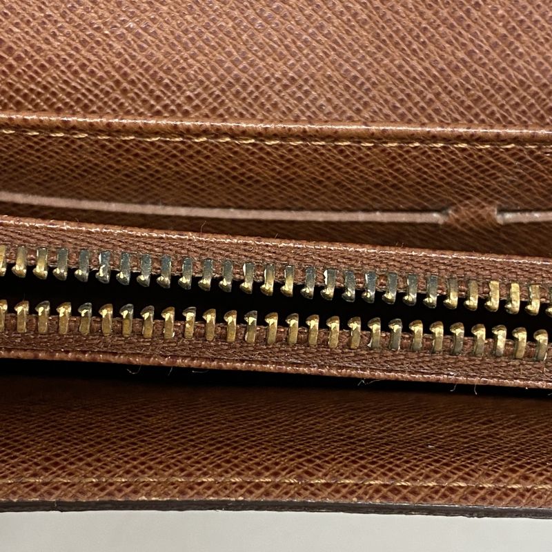 Louis Vuitton Long Wallet Monogram Pochette Porte Monet Cles Di M61726 Brown