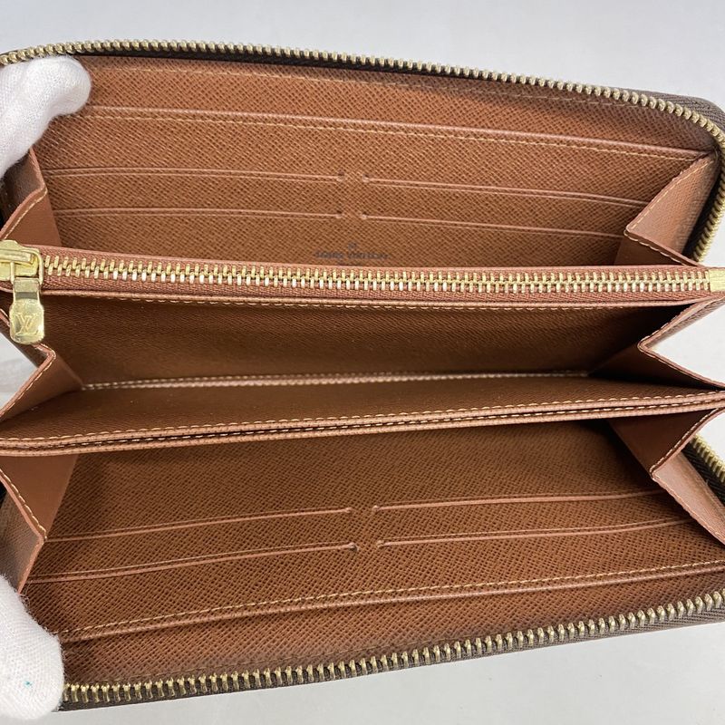 Louis Vuitton Long Wallet Monogram Zippy Wallet M60017 Brown Men Women Unisex