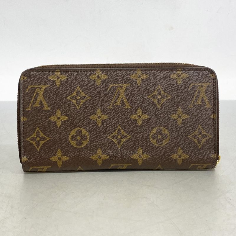 Louis Vuitton Long Wallet Monogram Zippy Wallet M60017 Brown Men Women Unisex