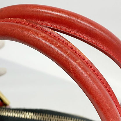 Fendi Handbag Nylon Canvas Brown Red Gold Hardware 2way Bag Womens