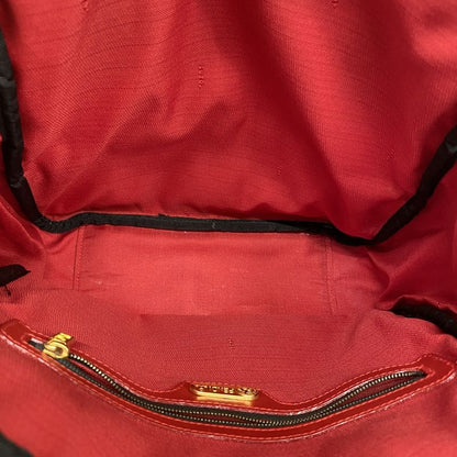 Fendi Handbag Nylon Canvas Brown Red Gold Hardware 2way Bag Womens