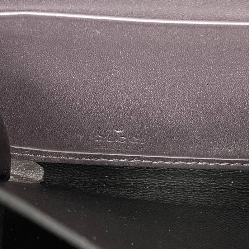 Guccissima 308260 Leather Pink Silver Hardware Women Long Wallet