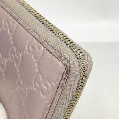 Guccissima 308260 Leather Pink Silver Hardware Women Long Wallet
