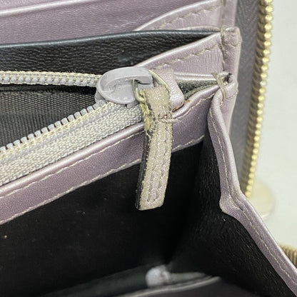 Guccissima 308260 Leather Pink Silver Hardware Women Long Wallet