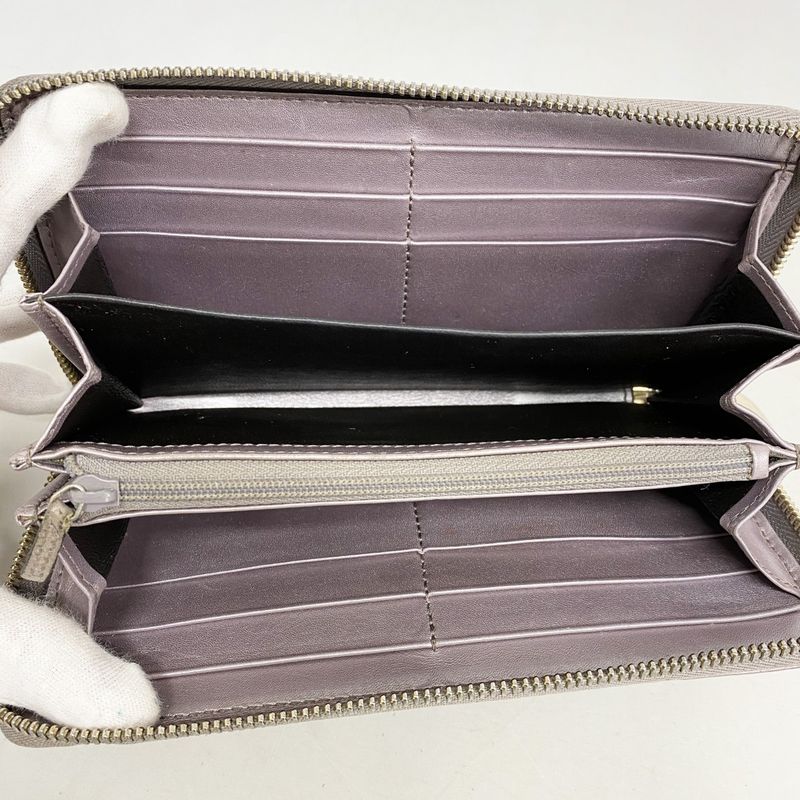 Guccissima 308260 Leather Pink Silver Hardware Women Long Wallet