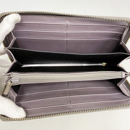 Guccissima 308260 Leather Pink Silver Hardware Women Long Wallet