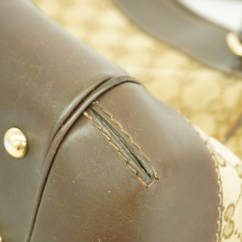 Gucci Handbag GG Canvas Sherry Line Mayfair 269894 Canvas Brown Gold Hardware