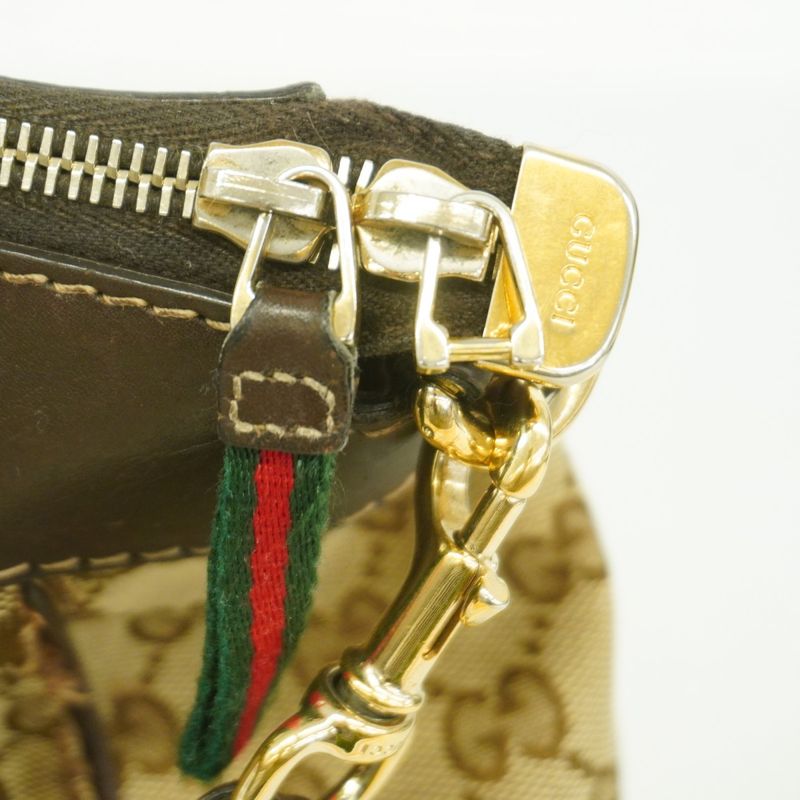 Gucci Handbag GG Canvas Sherry Line Mayfair 269894 Canvas Brown Gold Hardware