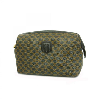 Celine Pouch Macadam PVC Black Gold Hardware Women