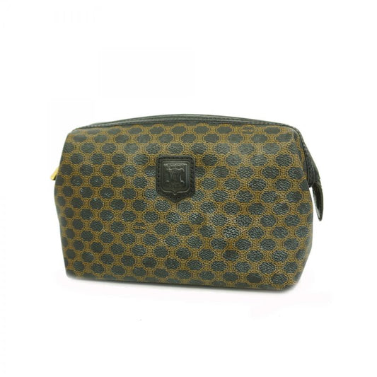 Celine Pouch Macadam PVC Black Gold Hardware Women