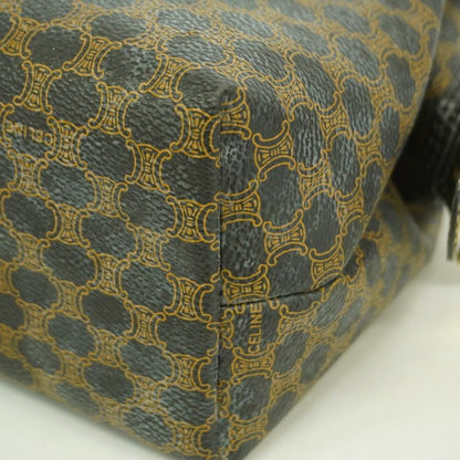 Celine Pouch Macadam PVC Black Gold Hardware Women