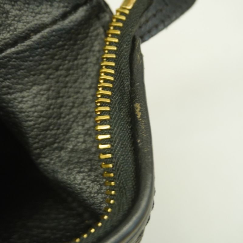 Celine Pouch Macadam PVC Black Gold Hardware Women