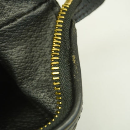 Celine Pouch Macadam PVC Black Gold Hardware Women