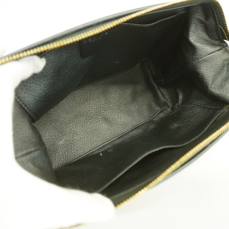 Celine Pouch Macadam PVC Black Gold Hardware Women