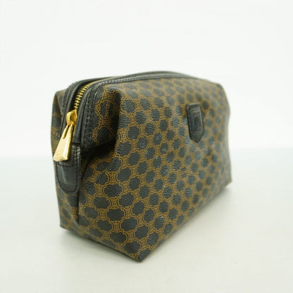 Celine Pouch Macadam PVC Black Gold Hardware Women