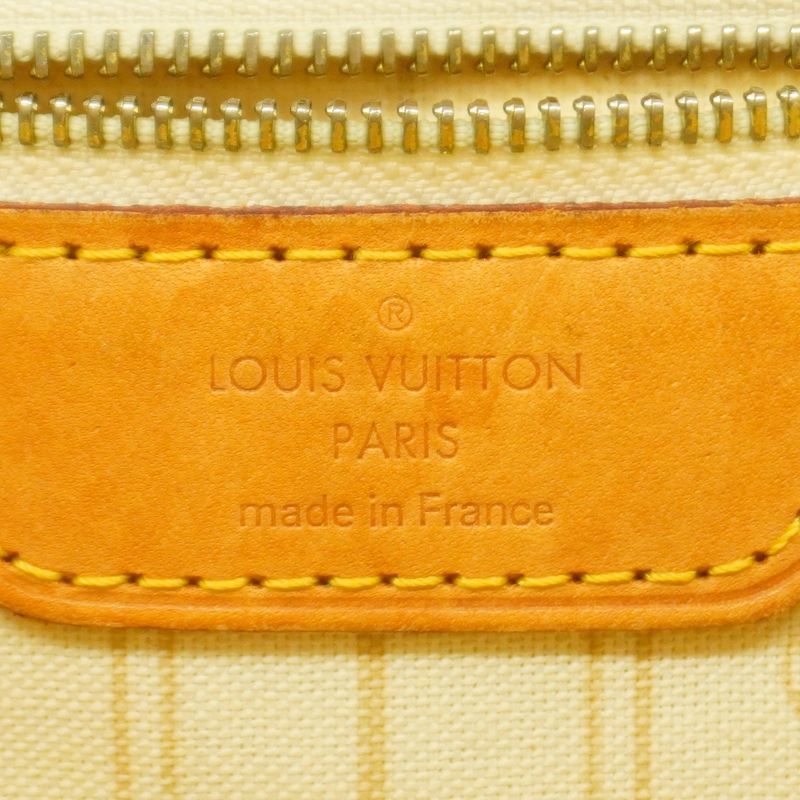 Louis Vuitton Tote Bag Damier Azure Neverfull MM N51107 White Ladies